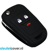 Autosleutel Hoesje geschikt voor Chevrolet - SleutelCover - Silicone Autosleutel Cover - Sleutelhoesje Zwart