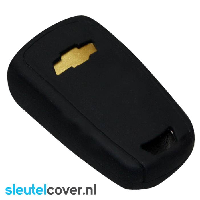 Autosleutel Hoesje geschikt voor Chevrolet - SleutelCover - Silicone Autosleutel Cover - Sleutelhoesje Zwart