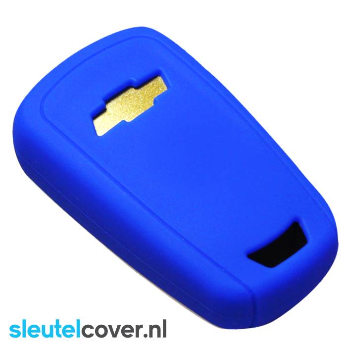 Autosleutel Hoesje geschikt voor Chevrolet - SleutelCover - Silicone Autosleutel Cover - Sleutelhoesje Blauw