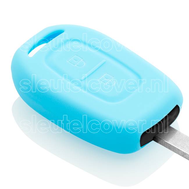 Autosleutel Hoesje geschikt voor Dacia - SleutelCover - Silicone Autosleutel Cover - Sleutelhoesje Lichtblauw