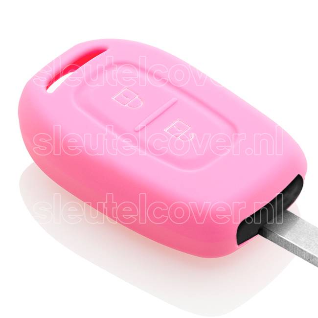 Autosleutel Hoesje geschikt voor Dacia - SleutelCover - Silicone Autosleutel Cover - Sleutelhoesje Roze