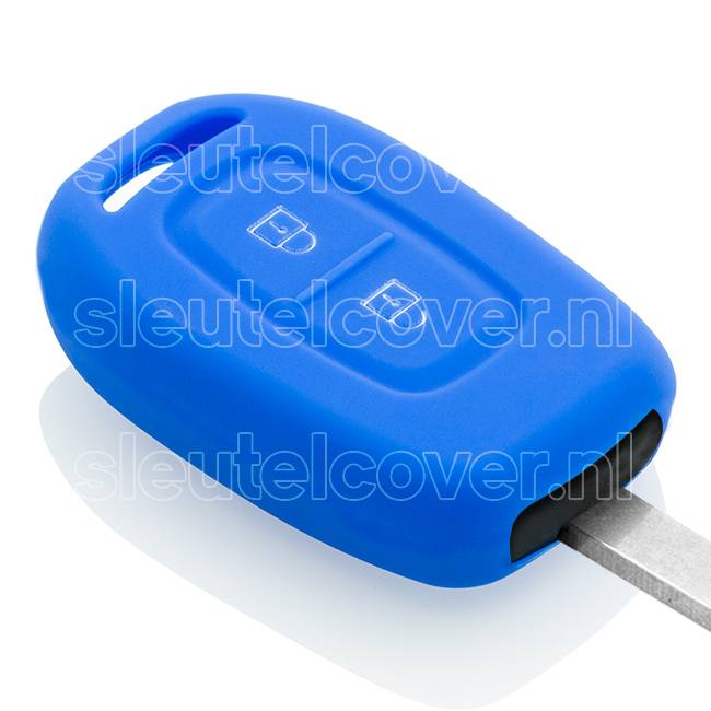 Autosleutel Hoesje geschikt voor Dacia - SleutelCover - Silicone Autosleutel Cover - Sleutelhoesje Blauw