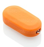 Autosleutel Hoesje geschikt voor Fiat - SleutelCover - Silicone Autosleutel Cover - Sleutelhoesje Oranje