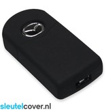 Autosleutel Hoesje geschikt voor Mazda - SleutelCover - Silicone Autosleutel Cover - Sleutelhoesje Zwart