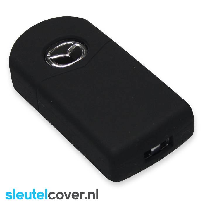 Autosleutel Hoesje geschikt voor Mazda - SleutelCover - Silicone Autosleutel Cover - Sleutelhoesje Zwart