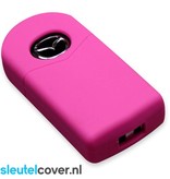 Autosleutel Hoesje geschikt voor Mazda - SleutelCover - Silicone Autosleutel Cover - Sleutelhoesje Roze