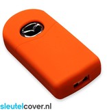 Autosleutel Hoesje geschikt voor Mazda - SleutelCover - Silicone Autosleutel Cover - Sleutelhoesje Oranje