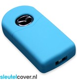 Autosleutel Hoesje geschikt voor Mazda - SleutelCover - Silicone Autosleutel Cover - Sleutelhoesje Lichtblauw