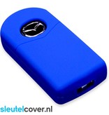 Autosleutel Hoesje geschikt voor Mazda - SleutelCover - Silicone Autosleutel Cover - Sleutelhoesje Blauw