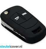 Autosleutel Hoesje geschikt voor Opel - SleutelCover - Silicone Autosleutel Cover - Sleutelhoesje Zwart