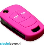 Autosleutel Hoesje geschikt voor Opel - SleutelCover - Silicone Autosleutel Cover - Sleutelhoesje Roze