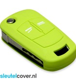 Autosleutel Hoesje geschikt voor Opel - SleutelCover - Silicone Autosleutel Cover - Sleutelhoesje Lime groen