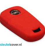 Autosleutel Hoesje geschikt voor Opel - SleutelCover - Silicone Autosleutel Cover - Sleutelhoesje Rood