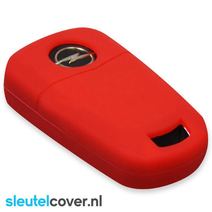 Autosleutel Hoesje geschikt voor Opel - SleutelCover - Silicone Autosleutel Cover - Sleutelhoesje Rood