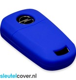 Autosleutel Hoesje geschikt voor Opel - SleutelCover - Silicone Autosleutel Cover - Sleutelhoesje Blauw