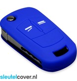 Autosleutel Hoesje geschikt voor Opel - SleutelCover - Silicone Autosleutel Cover - Sleutelhoesje Blauw