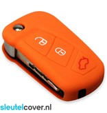 Autosleutel Hoesje geschikt voor Ford - SleutelCover - Silicone Autosleutel Cover - Sleutelhoesje Oranje