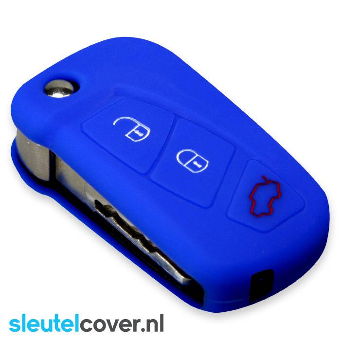 Autosleutel Hoesje geschikt voor Ford - SleutelCover - Silicone Autosleutel Cover - Sleutelhoesje Blauw