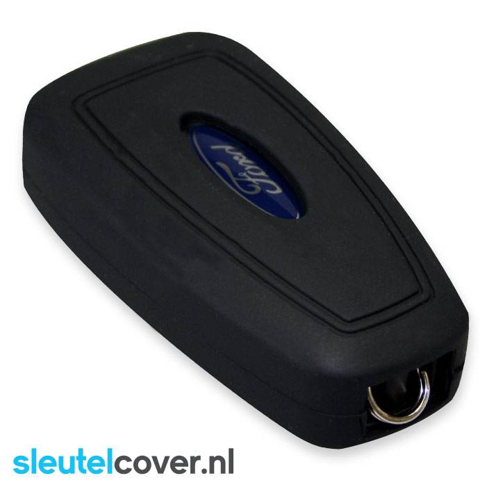 Autosleutel Hoesje geschikt voor Ford - SleutelCover - Silicone Autosleutel Cover - Sleutelhoesje Zwart