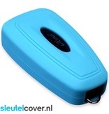 Autosleutel Hoesje geschikt voor Ford - SleutelCover - Silicone Autosleutel Cover - Sleutelhoesje Lichtblauw