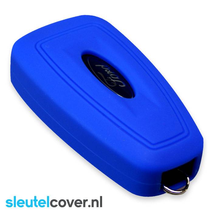 Autosleutel Hoesje geschikt voor Ford - SleutelCover - Silicone Autosleutel Cover - Sleutelhoesje Blauw