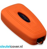 Autosleutel Hoesje geschikt voor Ford - SleutelCover - Silicone Autosleutel Cover - Sleutelhoesje Oranje