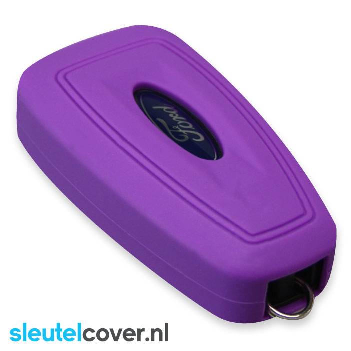 Autosleutel Hoesje geschikt voor Ford - SleutelCover - Silicone Autosleutel Cover - Sleutelhoesje Paars