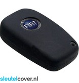 Autosleutel Hoesje geschikt voor Fiat - SleutelCover - Silicone Autosleutel Cover - Sleutelhoesje Zwart