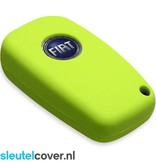 Autosleutel Hoesje geschikt voor Fiat - SleutelCover - Silicone Autosleutel Cover - Sleutelhoesje Lime groen