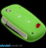 Autosleutel Hoesje geschikt voor Fiat - SleutelCover - Silicone Autosleutel Cover - Sleutelhoesje Glow in the dark / Lichtgevend