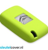 Autosleutel Hoesje geschikt voor Citroën - SleutelCover - Silicone Autosleutel Cover - Sleutelhoesje Lime groen