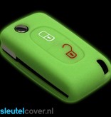 Autosleutel Hoesje geschikt voor Citroën - SleutelCover - Silicone Autosleutel Cover - Sleutelhoesje Glow in the dark / Lichtgevend