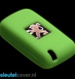 Autosleutel Hoesje geschikt voor Peugeot - SleutelCover - Silicone Autosleutel Cover - Sleutelhoesje Glow in the dark / Lichtgevend