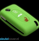 Autosleutel Hoesje geschikt voor Citroën - SleutelCover - Silicone Autosleutel Cover - Sleutelhoesje Glow in the dark / Lichtgevend