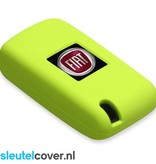 Autosleutel Hoesje geschikt voor Fiat - SleutelCover - Silicone Autosleutel Cover - Sleutelhoesje Lime groen