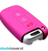 Autosleutel Hoesje geschikt voor Kia - SleutelCover - Silicone Autosleutel Cover - Sleutelhoesje Roze