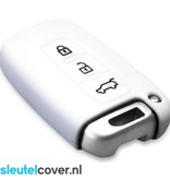 Autosleutel Hoesje geschikt voor Kia - SleutelCover - Silicone Autosleutel Cover - Sleutelhoesje Wit