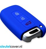 Autosleutel Hoesje geschikt voor Kia - SleutelCover - Silicone Autosleutel Cover - Sleutelhoesje Blauw