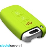 Autosleutel Hoesje geschikt voor Kia - SleutelCover - Silicone Autosleutel Cover - Sleutelhoesje Lime groen