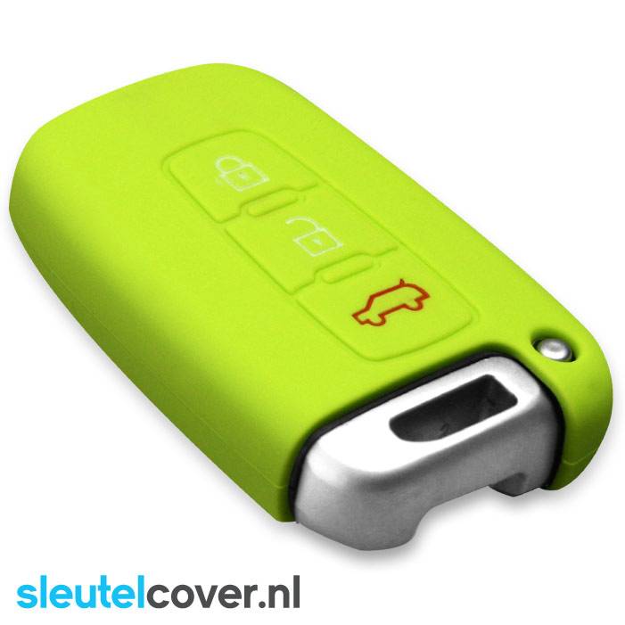 Autosleutel Hoesje geschikt voor Kia - SleutelCover - Silicone Autosleutel Cover - Sleutelhoesje Lime groen