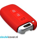 Autosleutel Hoesje geschikt voor Kia - SleutelCover - Silicone Autosleutel Cover - Sleutelhoesje Rood