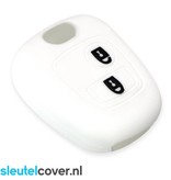 Autosleutel Hoesje geschikt voor Citroën - SleutelCover - Silicone Autosleutel Cover - Sleutelhoesje Wit