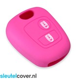 Autosleutel Hoesje geschikt voor Citroën - SleutelCover - Silicone Autosleutel Cover - Sleutelhoesje Roze