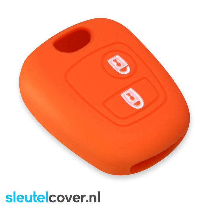 Autosleutel Hoesje geschikt voor Citroën - SleutelCover - Silicone Autosleutel Cover - Sleutelhoesje Oranje