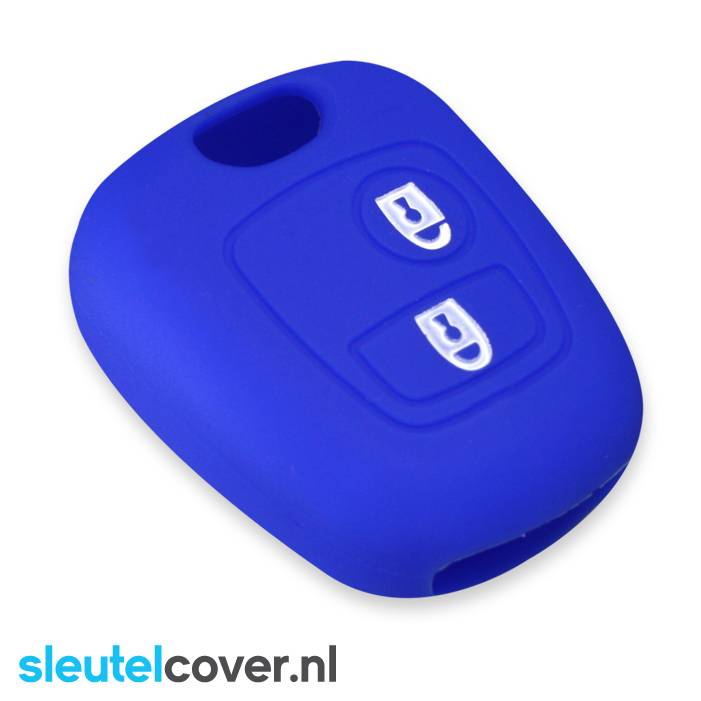 Autosleutel Hoesje geschikt voor Citroën - SleutelCover - Silicone Autosleutel Cover - Sleutelhoesje Blauw