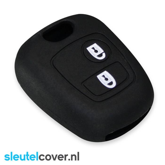 Autosleutel Hoesje geschikt voor Peugeot - SleutelCover - Silicone Autosleutel Cover - Sleutelhoesje Zwart