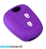 Autosleutel Hoesje geschikt voor Toyota - SleutelCover - Silicone Autosleutel Cover - Sleutelhoesje Paars