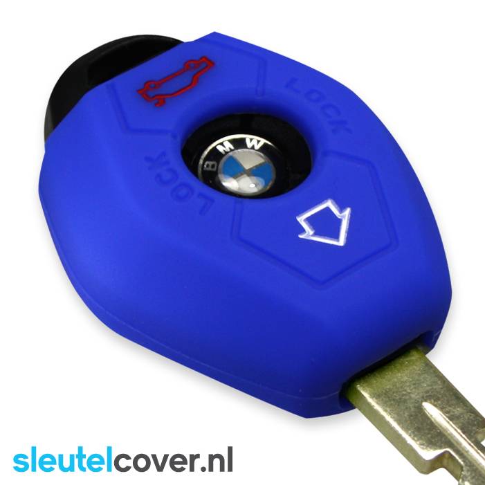 Autosleutel Hoesje geschikt voor BMW - SleutelCover - Silicone Autosleutel Cover - Sleutelhoesje Blauw