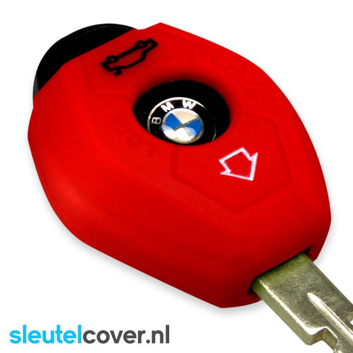 Autosleutel Hoesje geschikt voor BMW - SleutelCover - Silicone Autosleutel Cover - Sleutelhoesje Rood