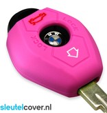 Autosleutel Hoesje geschikt voor BMW - SleutelCover - Silicone Autosleutel Cover - Sleutelhoesje Roze